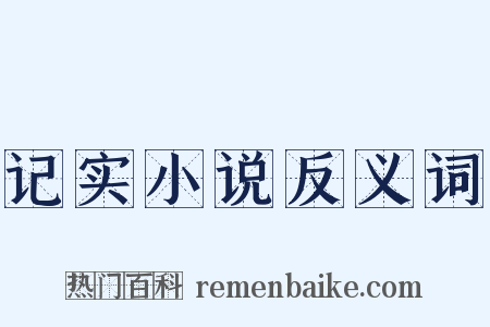 记实小说反义词是什么意思的图片